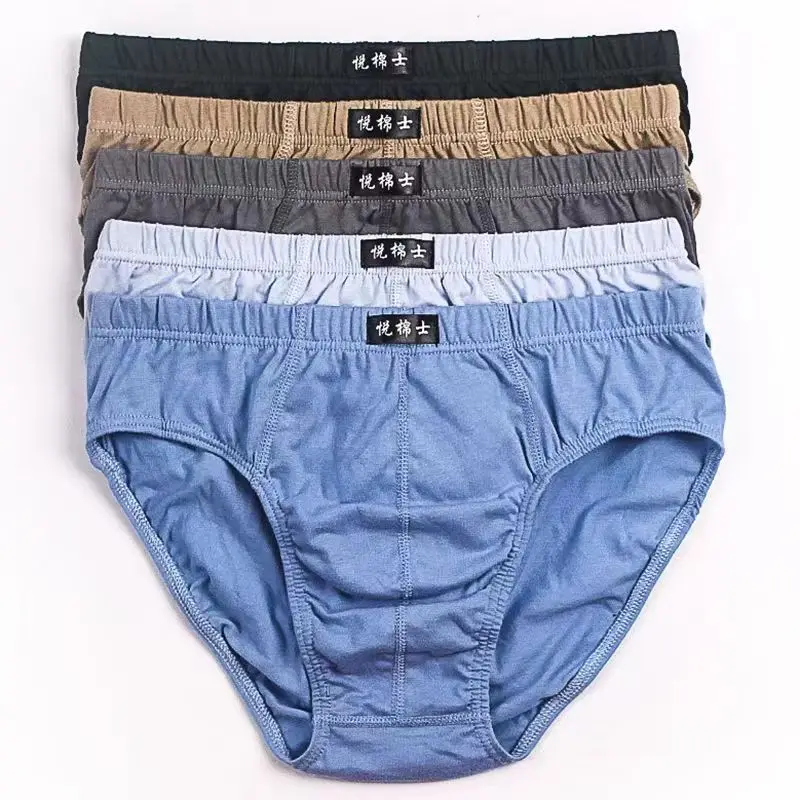 5 Teile/los Baumwolle Unterhose Für Männer Slips Männliche Unterwäsche Schlüpfer Höschen Hose Shorts 2025 Sexy Unterwäsche XL 2XL 3XL 4XL 5XL 6XL – Detail 4