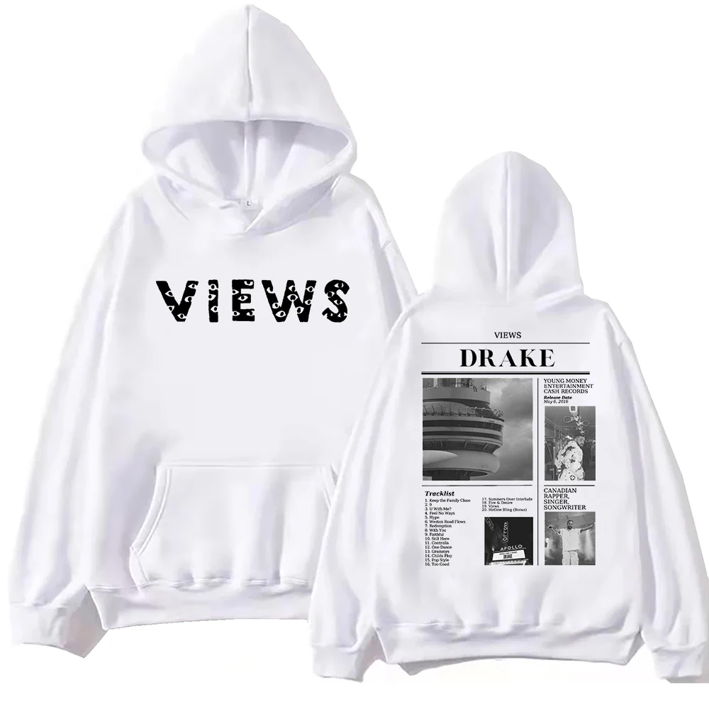 Drake Views Tour Hoodie Harajuku Hip Hop Pullover Tops Sweatshirt Fans Gift Tops