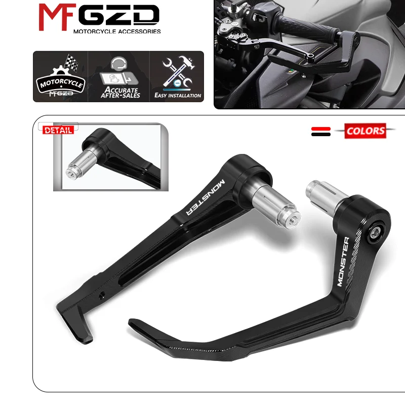 

2026 For MONSTER 695 696 797 821 848 1200/S 1100/S Hypermotard 821 939/Strada Motorcycle Lever Hand Guard Brake Clutch Handguard