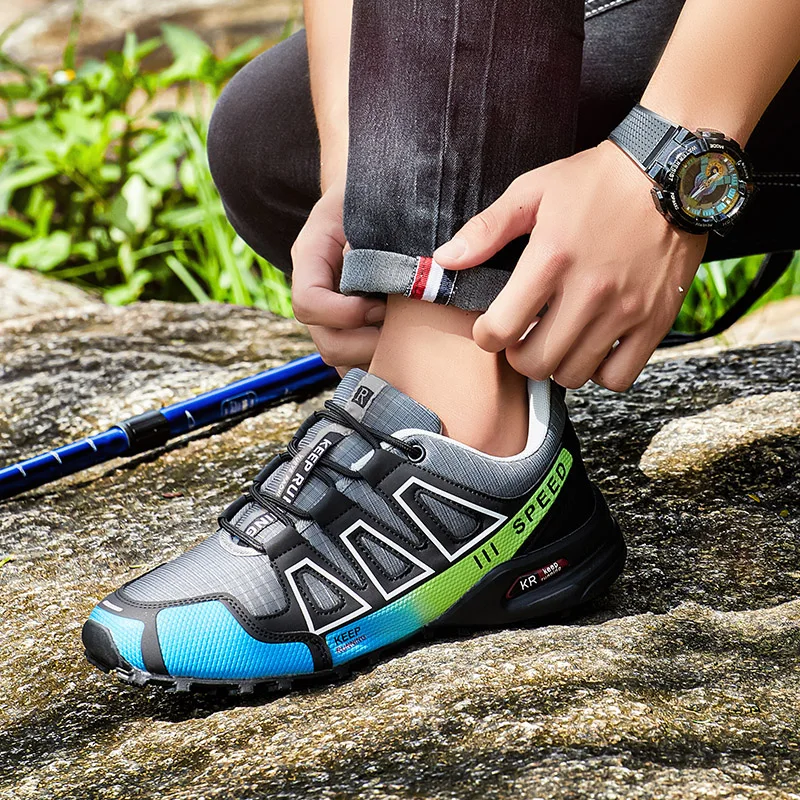 Lockless Fahrradschuhe für Herren, rutschfeste Outdoor-Mountain-Cross-Country-Wanderschuhe, atmungsaktive Sportschuhe, Rennradschuhe – Detail 29