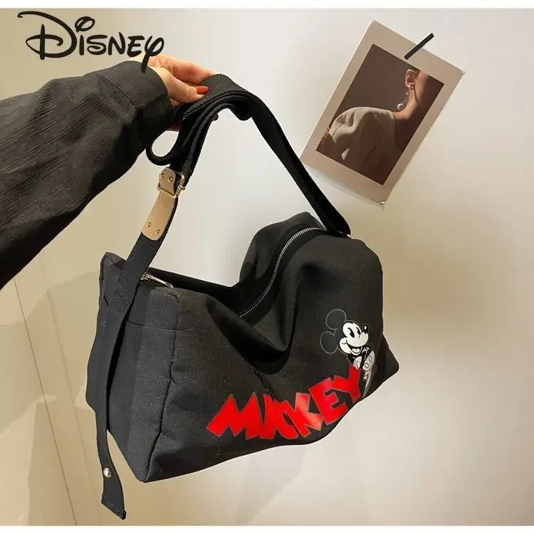 Disney-Bolso cruzado de Mickey para hombre y mujer, bolsa de almacenamiento de viaje de corta distancia, a la moda y de alta calidad