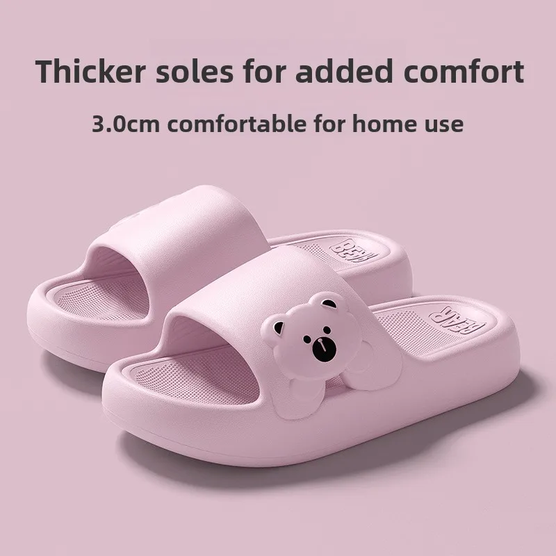 EVA Indoor Slippers Unisex Cartoon Summer Home Bathroom Anti-Slip Comfortable Home Indoor Bathing Women Men Slip-Resistant Od...