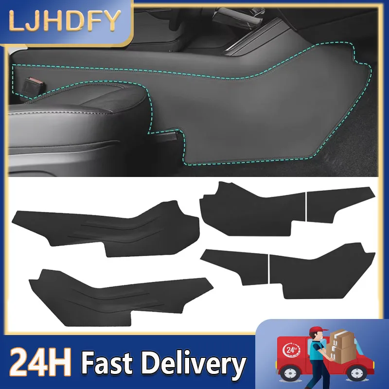 for-tesla-juniper-2025-center-console-two-side-panel-anti-kick-pad-protector-leather-sticker-foot-cover-car-accessories