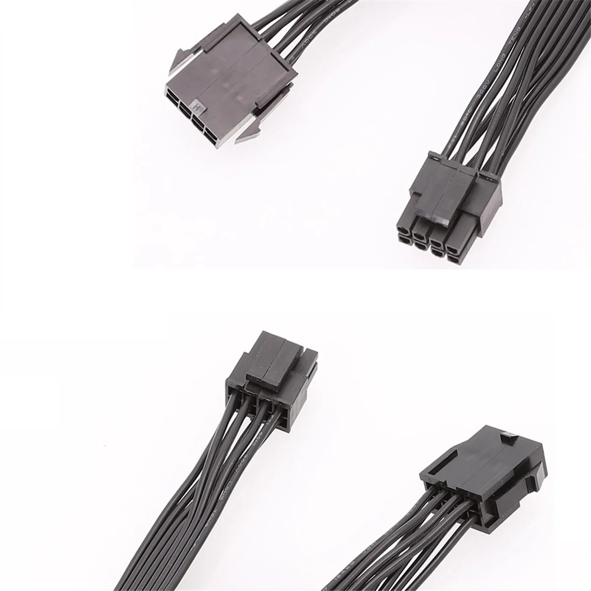 2Pcs CPU 8 Pin Extension Cable Motherboard ATX CPU 8 Pin Female to 8(4+4) Pin Male Extension Cable for Power Supply PSU