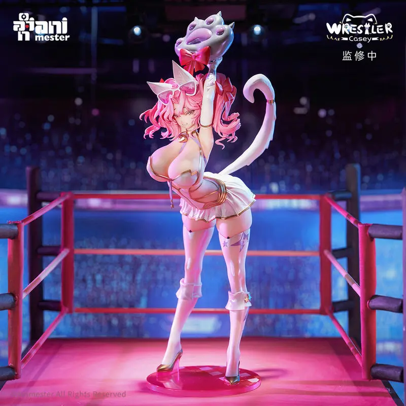 

32cm Animester Wrestling Cathy Mimi Cat Figure Cute Beautiful Girl Anime Action Figure Collectible Model Doll Ornament For Desk