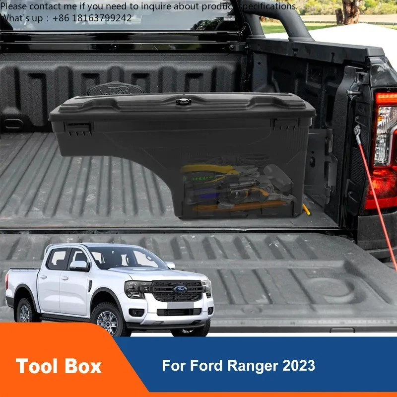

1PC Left Or Right Lockable Storage Box Case Truck Bed Toolbox Tool Box For Ford Ranger 2023 T9 Wildtrak Sport XLT XL XLS limited