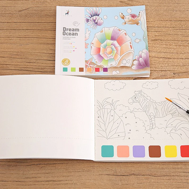 Painted Notes Children's Set Painting Watercolor Pigment Painted Book Watercolor Filling Watercolor Graffiti Picture Book