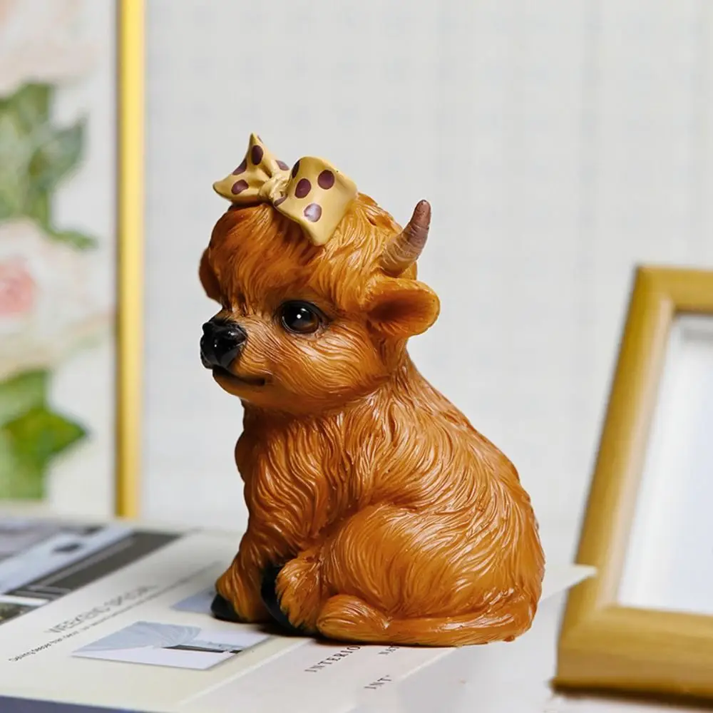 

Crafts Resin Cow Ornament Cute Creative Rooster Statue Waterproof Cartoon Animal Sculpture Cabinet