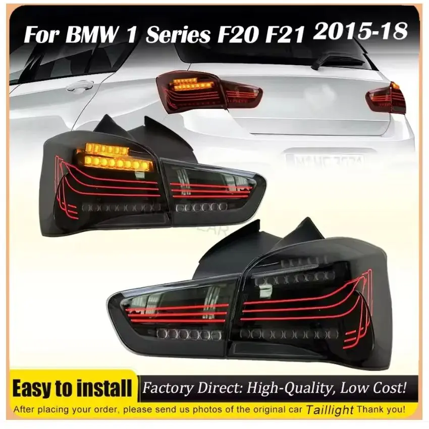 

1set Suitable for 15-18 BMW 1 Series taillight assembly F20 F21 modified CSL LED rear taillight streamer light