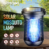 Solar UVA Electric Shock Mosquito Killer Lamp Light Control Fly Trap Flies Insect Killer Bug Zapper Lights For Courtyard Garden