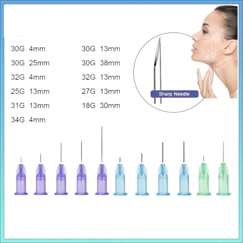 

30G 13MM 34G 4MM Sharp Tip Needle Meso Disposable Painless Small Needle Irrigator For Superfine Beauty Needle Eyelid Tool Parts