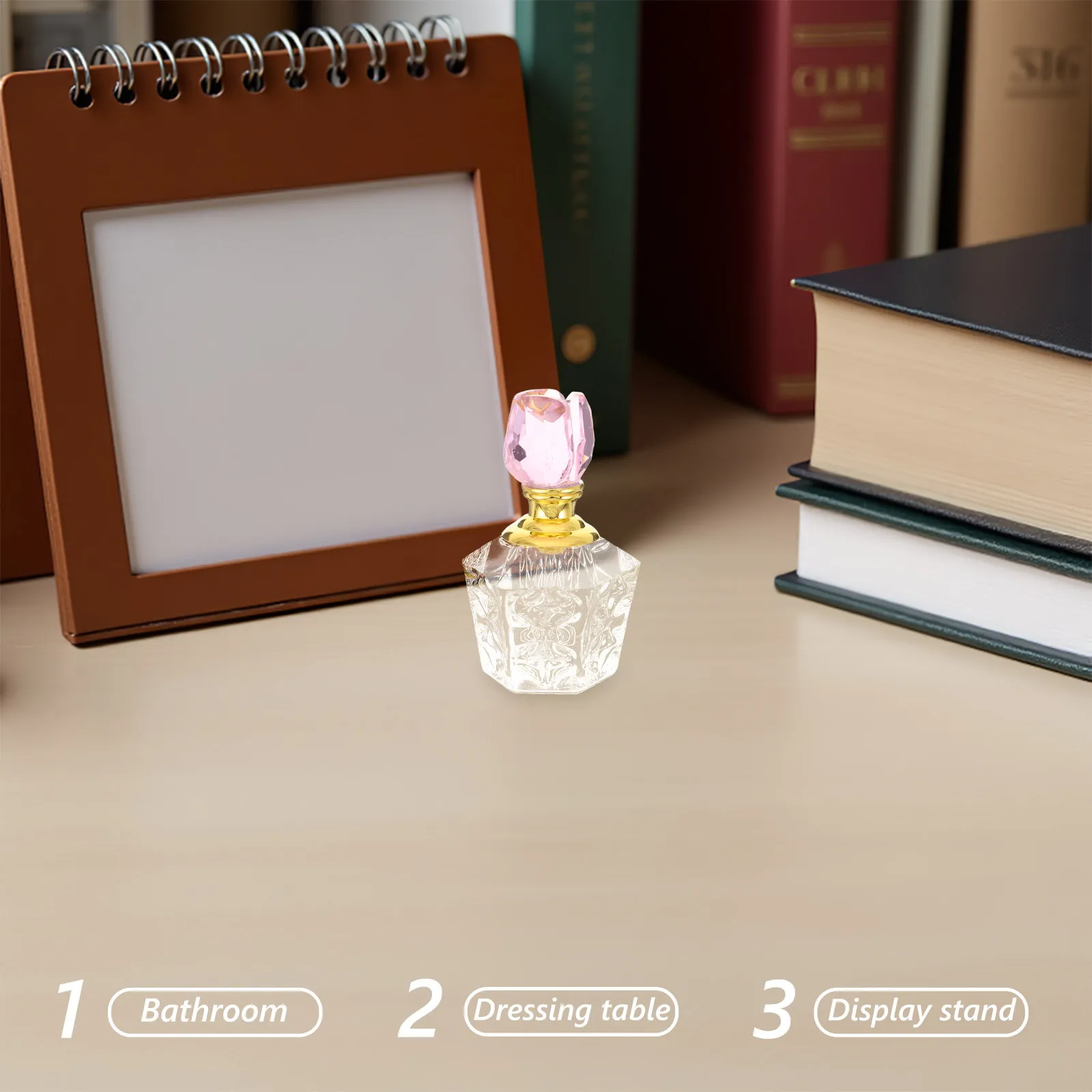 Transparent Crystal Glass Perfume Bottle Elegant Decorative Refillable Home Fragrance Spray Container Portable Clear Glass - view 4