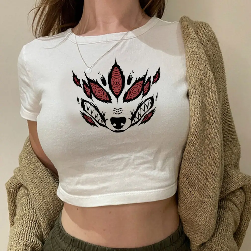 Chainsaw Man crop top gothic  corset 2025 cropped gyaru Streetwear Slim Fit Cute 2000s woman clothing