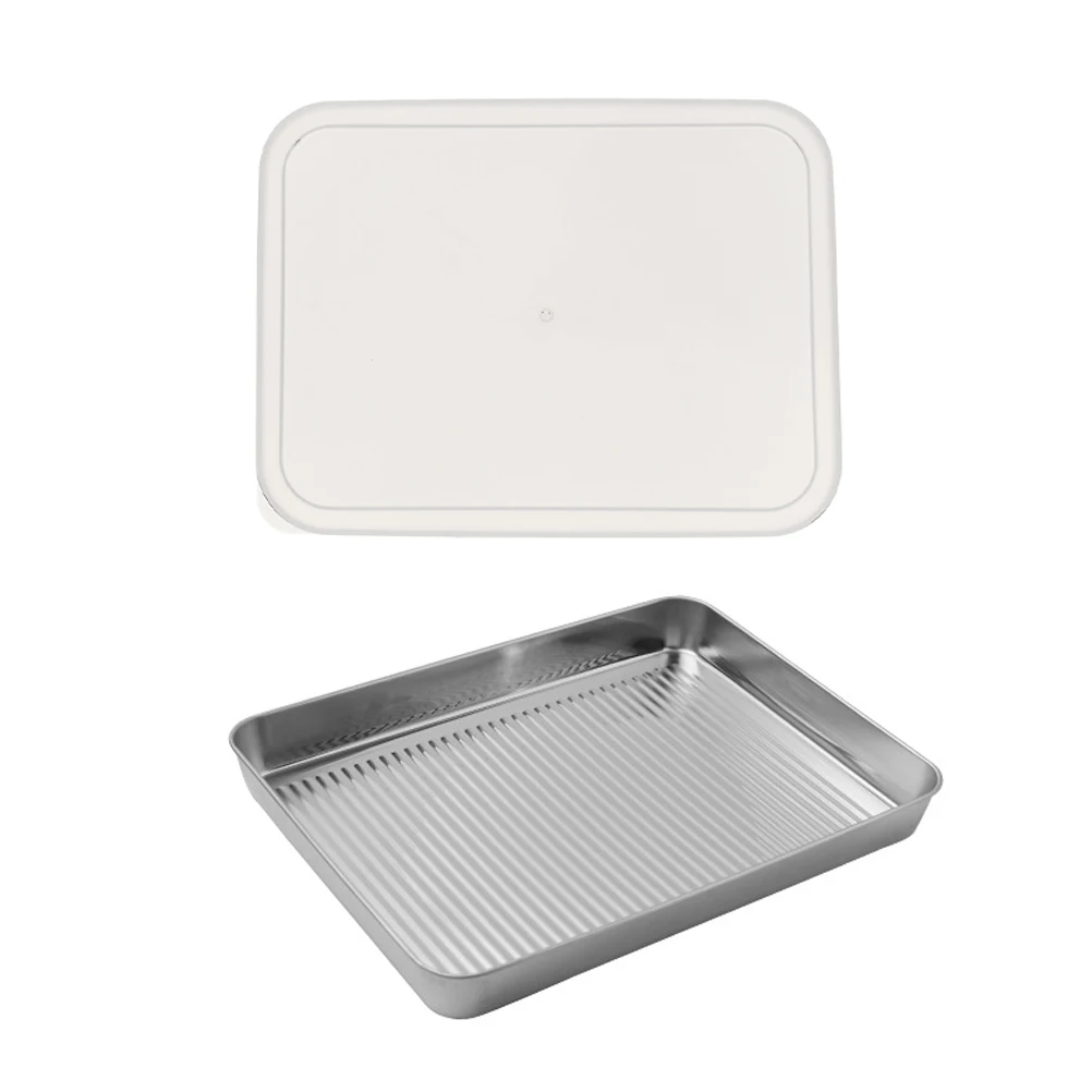 

Stainless Steel Baking Pan Reusable Multi-Function Heat Resistant Professional Kitchen Serving Tray Bakery Accessory