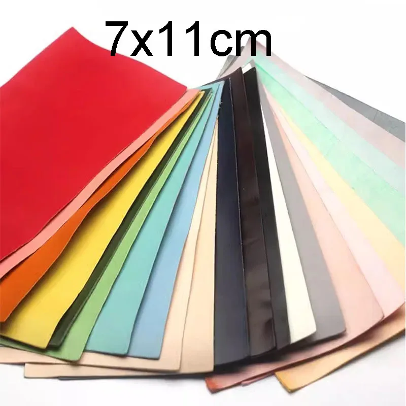 1piece of vegetable tanned leather/Mist wax leather DIY Special leather Genuine leather Cowhide 0.5mm thick leather 7x11cm