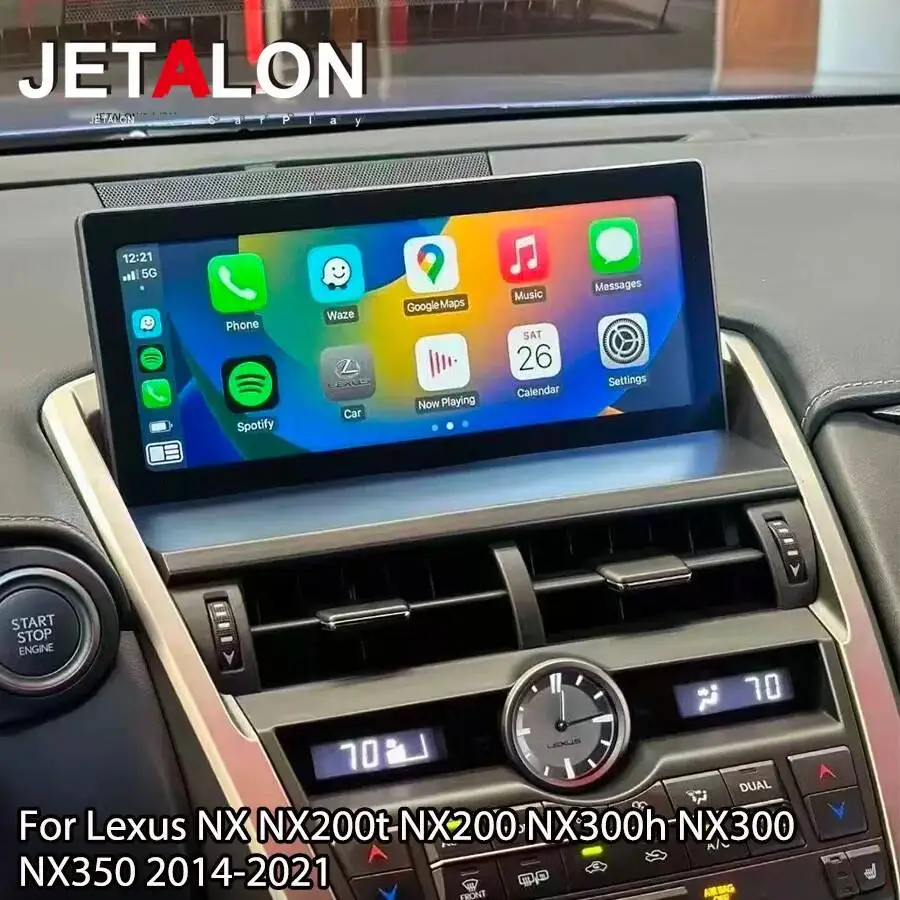 10.25'' Android Screen Multimedia Player For Lexus NX NX200t NX200 NX300h NX300 NX350h 2014-2021 WIFI GPS DSP Carplay Navigation