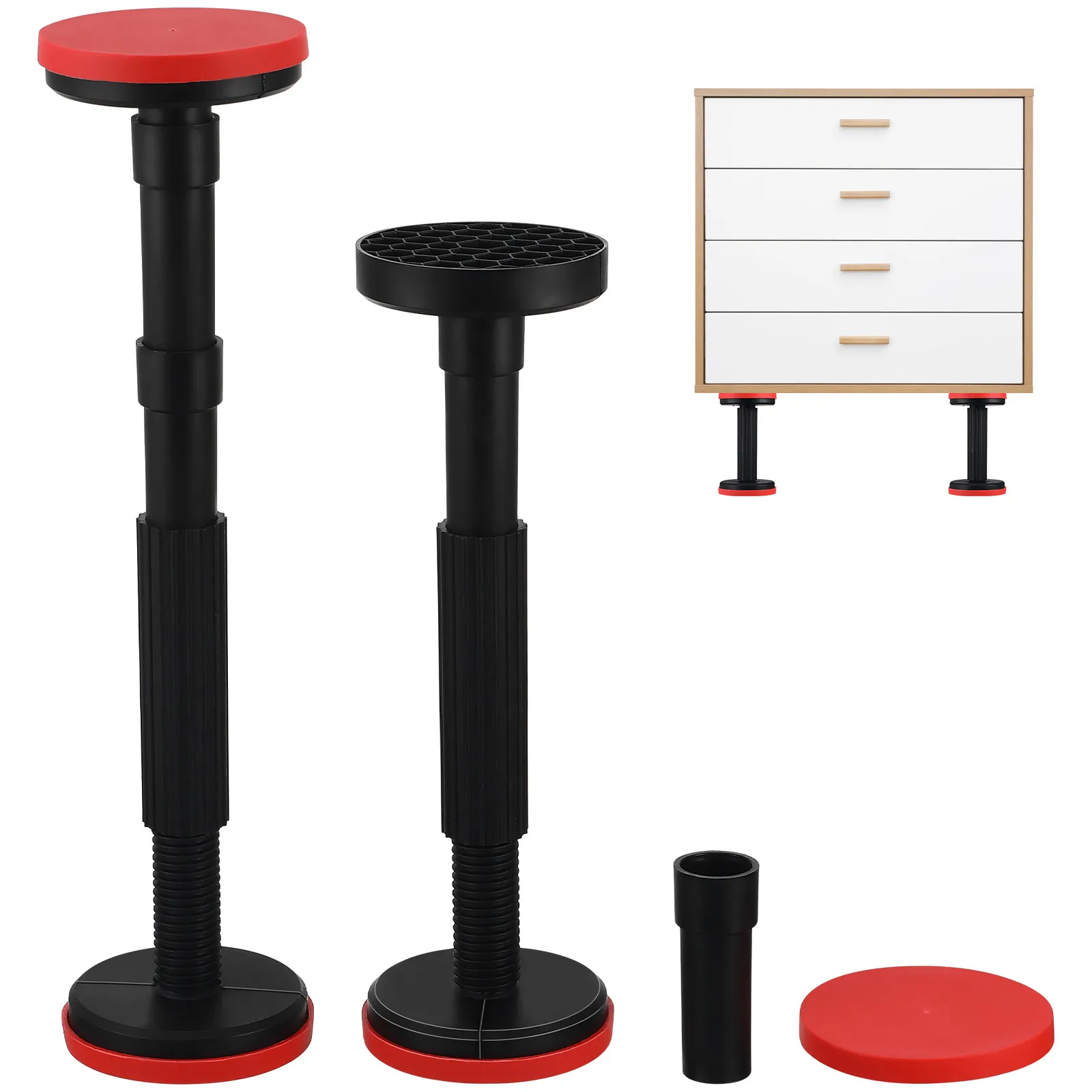 

2 pcs Adjustable Furniture Legs Sturdy Nylon Cabinet Bed Table Desk Shelf Support Levelers For Bathroom Vanity Furniture Risers
