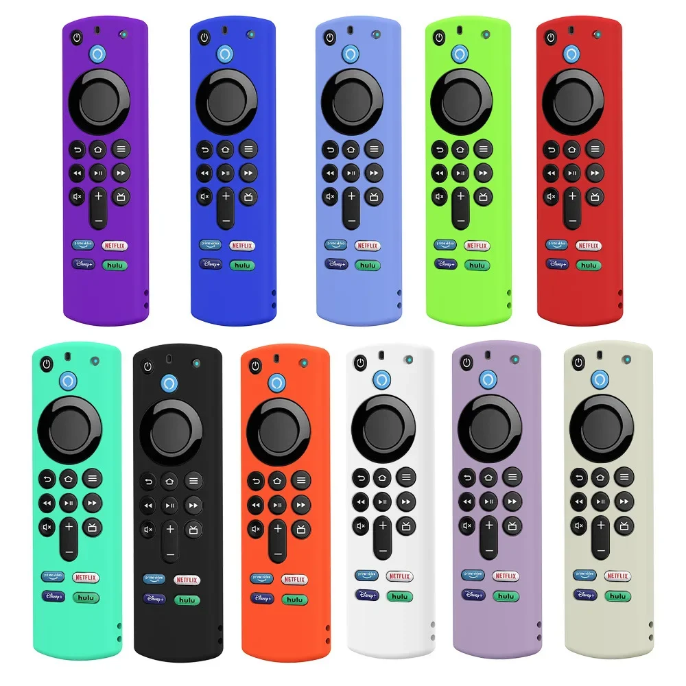 Siliconen Hoes Voor 2021 Alexa Voice Fire Tv Stick 3e Gen Afstandsbediening Lichtgevende Beschermende Schede Afstandhoes Siliconen