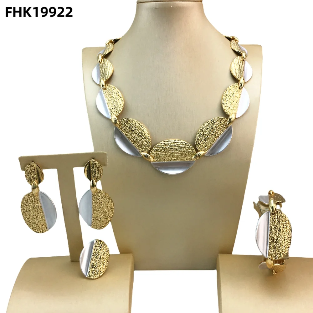 

Newest Italian Jewelry Sets Bridal Necklace Wedding Engagement and Gift FHK19922