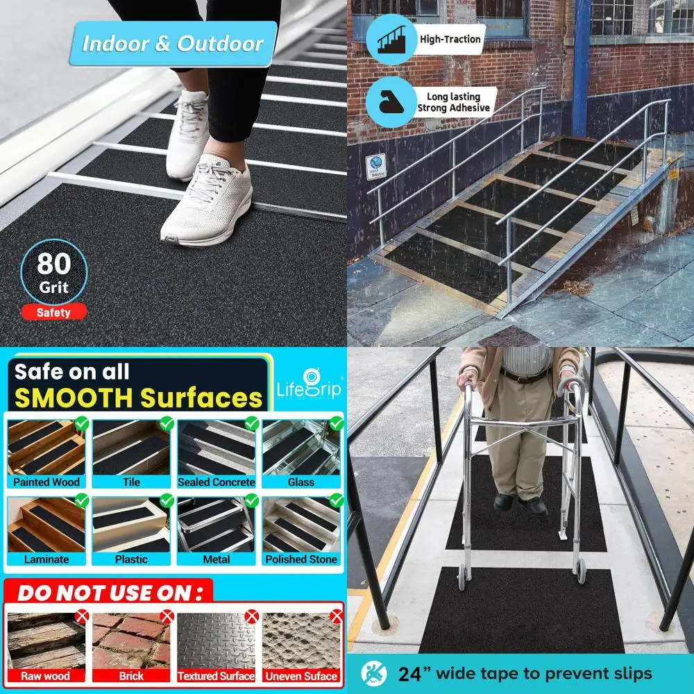 

Противоскользящая лента, 24 x 60 футов - превосходное сцепление, фрикционное сцепление, клейкая основа для лестниц и ступеней, подходит для использования внутри и снаружи помещений.