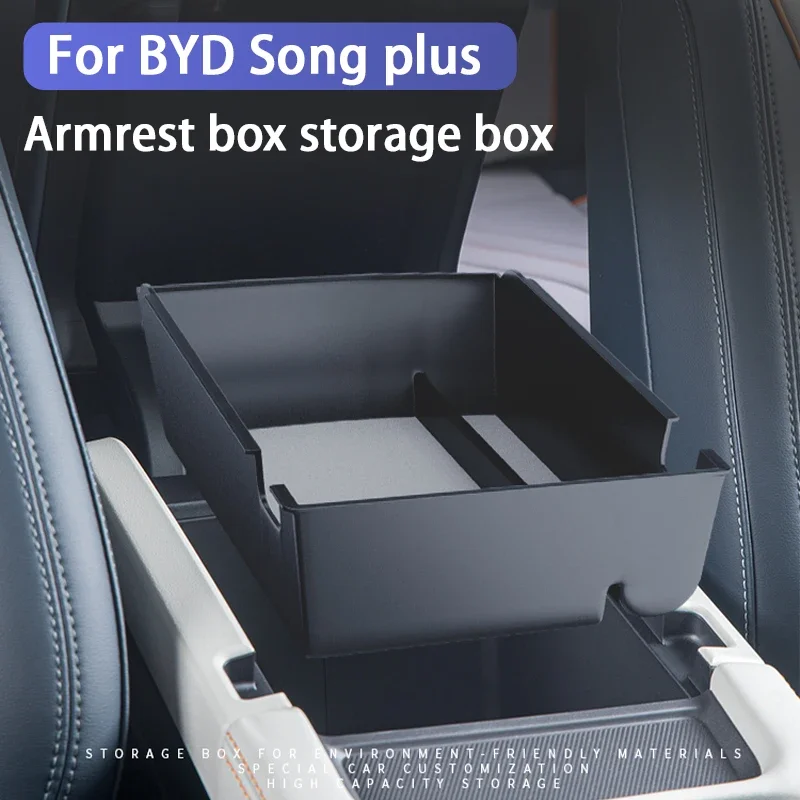 

For BYD Song Plus DMI EV 2023 2024 2025 Armrest box storage box car interior storage accessories For BYD Song Plus DMI EV 23 24