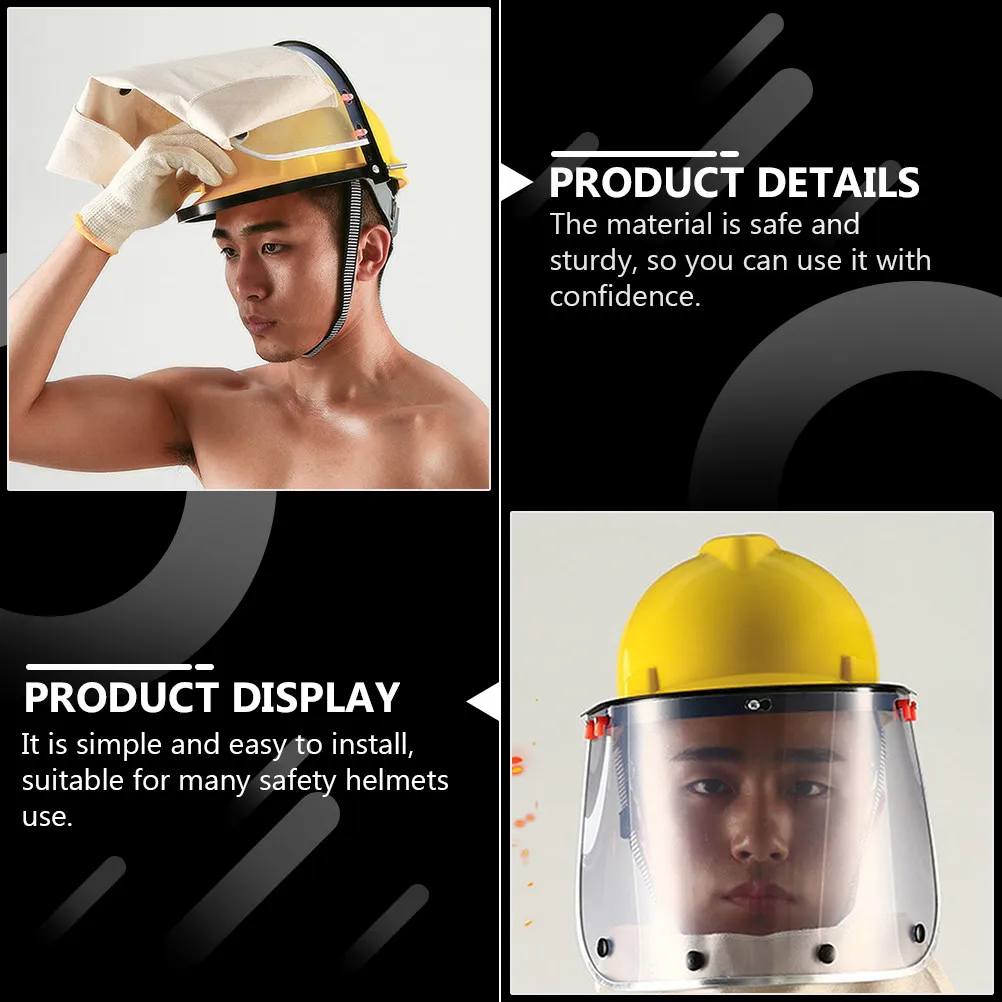1Pcs Aluminum Frame Face Guard Safety Face Screen for Welding Cutting Grinding Splash Proof Dust Iron Filings Protection