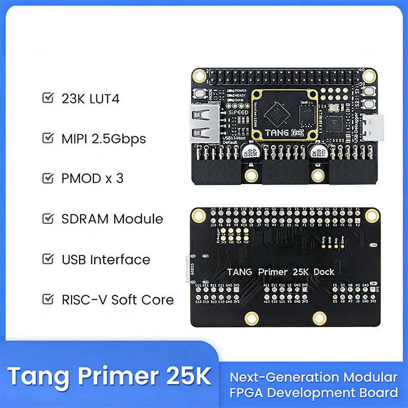 Tang Primer 25K FPGA Development Board, Sipeed Tang 25K Core Board with Dock Base Board, Support PMOD Expansion