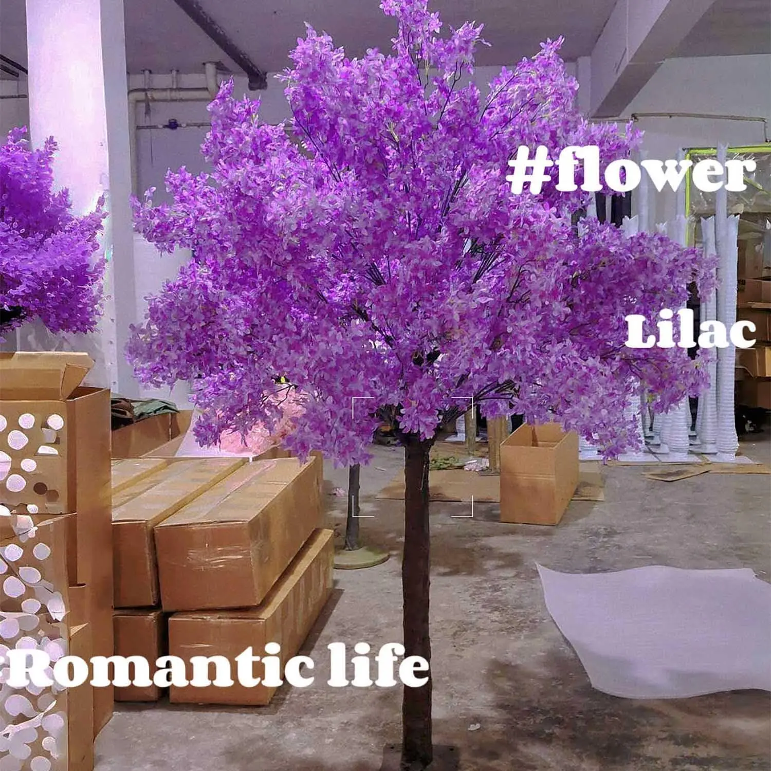 

Artificial Lilac Handmade Dark Purple Tree Artificial Cherry Blossom Trees Home Office Party Wedding