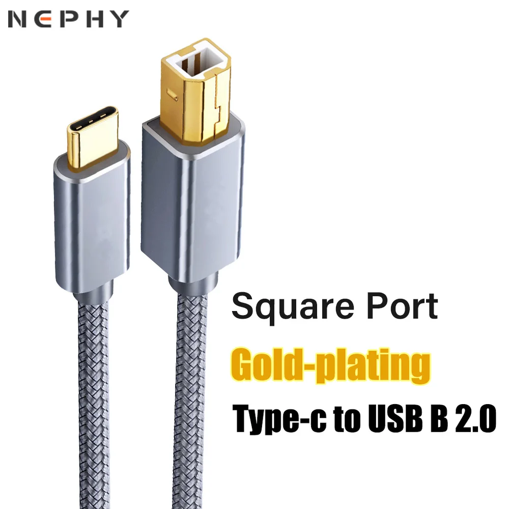 USB C to B Type B 2.0 Cable for Canon HP Epson Printer Scanner Electric Piano Organ Electronic Drum Keyboard USBC USBB Data Cord