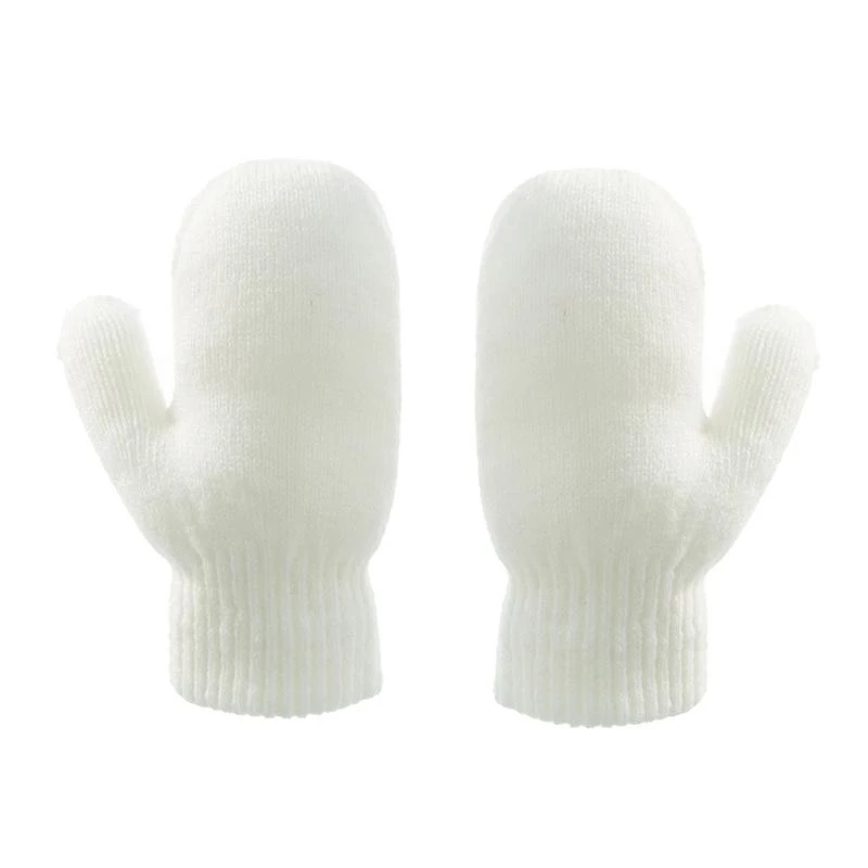 

Winter Warm Baby Solid Color Ear Flap Hat Gloves Set Ear Mitten 425F