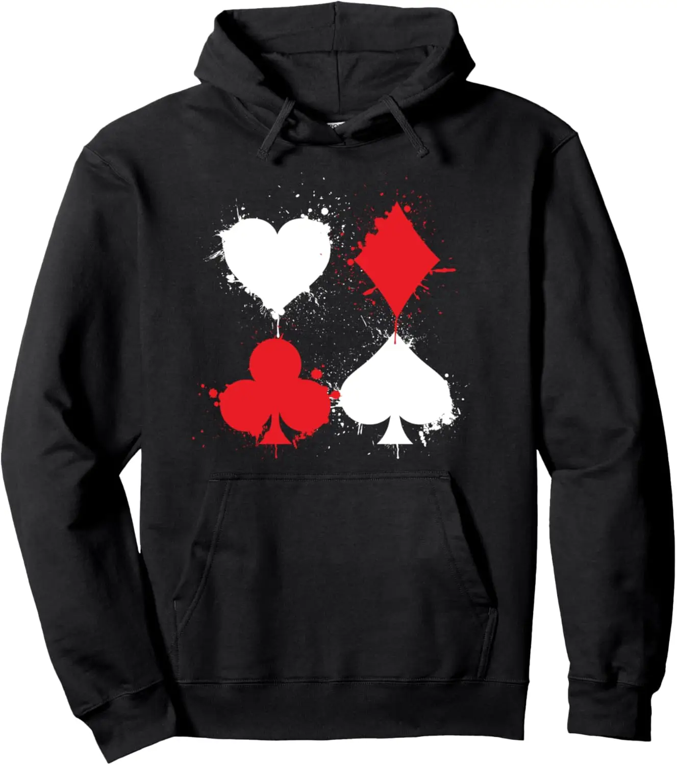 Playing Cards Poker Heart Spade Diamond Club Casino Pullover Hoodie  Print Original Design Gifts Hoodie Funny Tops