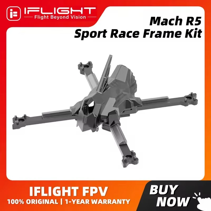 

Комплект рамы iFlight Mach R5 Sport FPV Race с лучами 5,5 мм / колесной базой 190 мм (5 дюймов) для FPV-деталей
