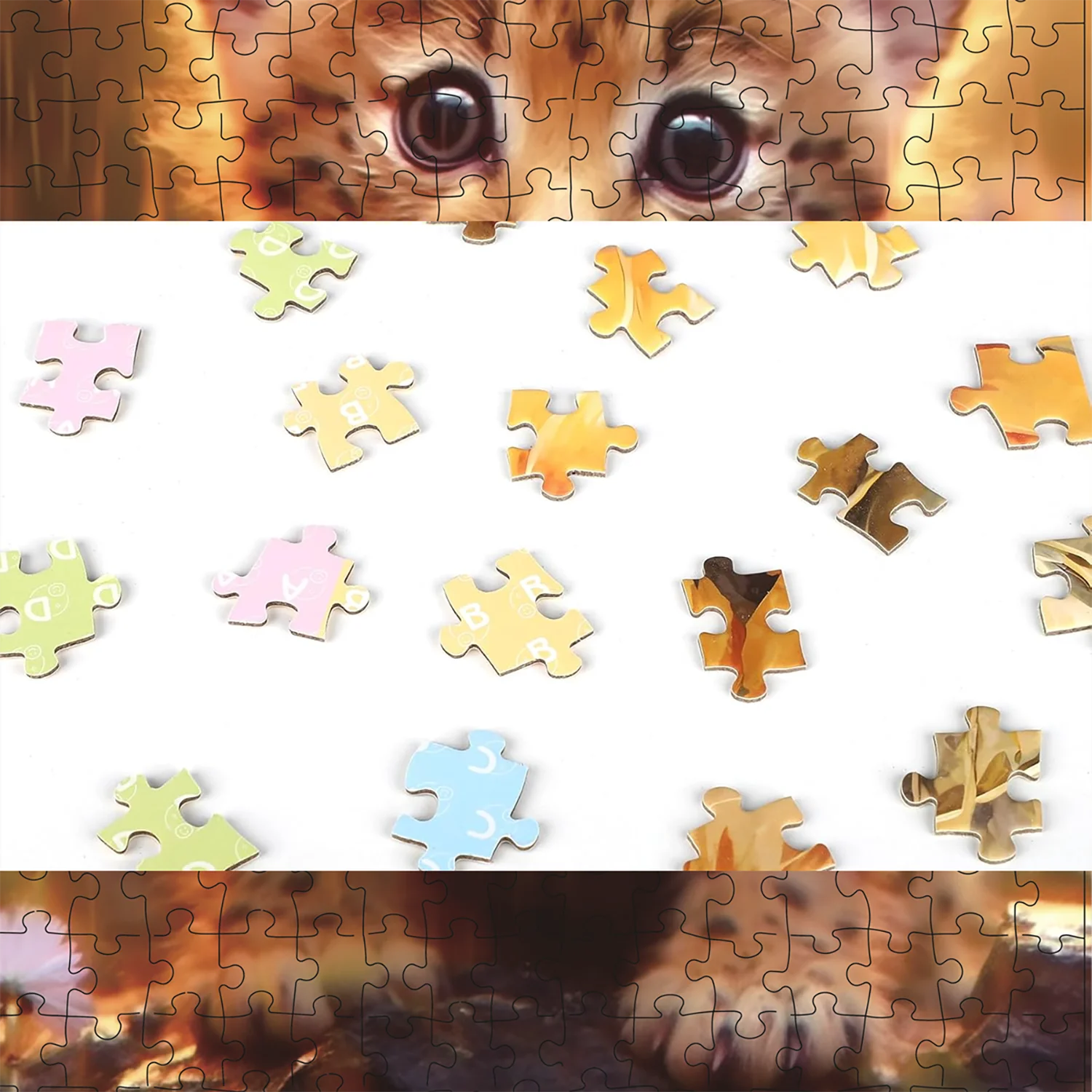 300pcs Cute Little Lion Velvet Material Floor Jigsaw Puzzles for Adults Home Decor Games Family Fun Educational Toys for Kids