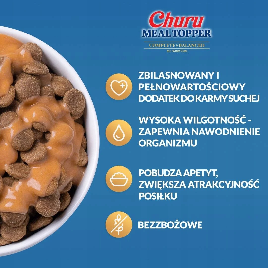 Zdjęcie 5: Inaba Cat Meal Topper 4X14G (56G) Przysmak Dla Kota Pasta Kurczak Z Serem