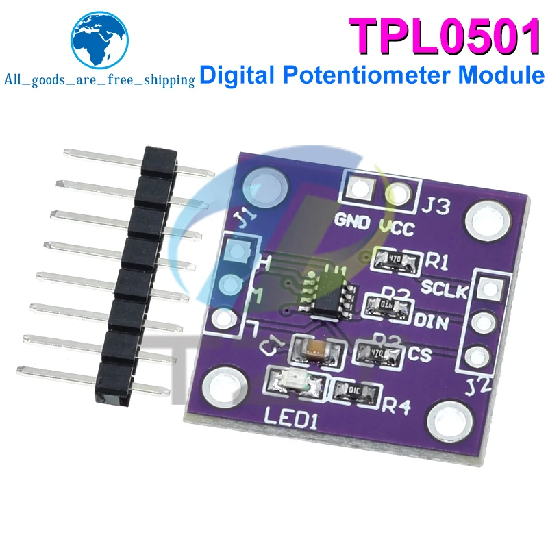 Tpl0501 Digitale Potentiometer Module 100K Verstelbare Spi Poort Aanpassing Brug Balans Sensor Ultra X9c104