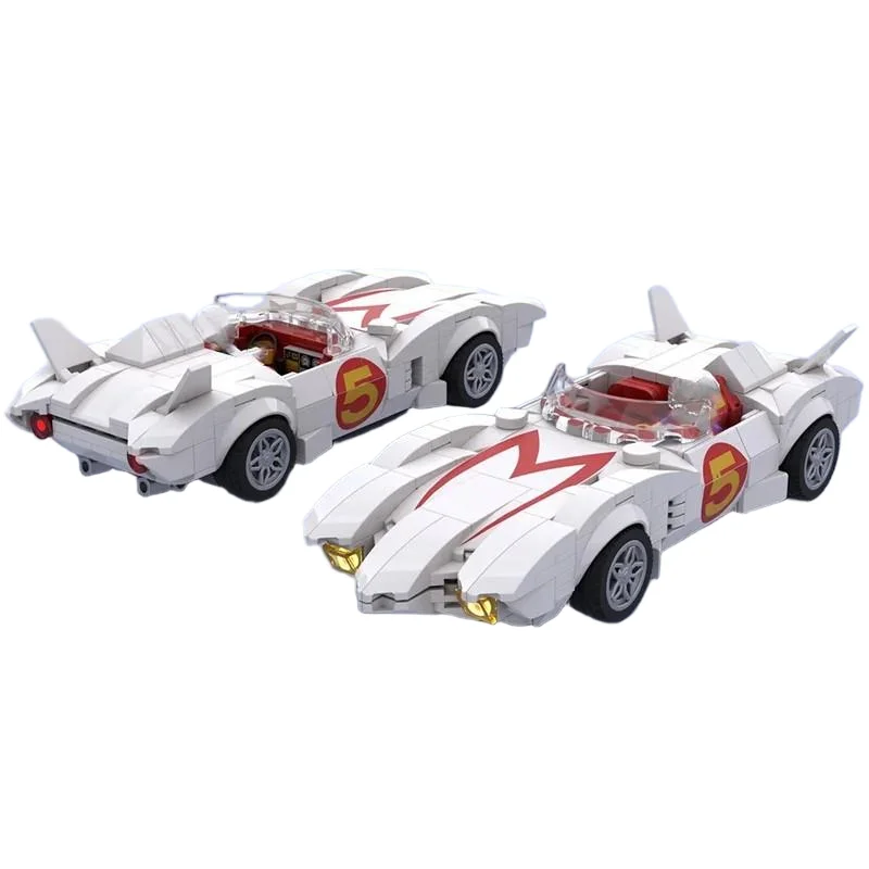 Modelo de coche MOC DIY, juguete educativo creativo para niños, regalo de bloques de construcción, 320 piezas, carreras, 5 Mach, regalo de cumpleaños