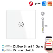Smart ZigBee Multi-gang Light Dimmer Switch Independent Control Smart Tuya APP Control Works with Alexa Google Home 1/2/3 Gang