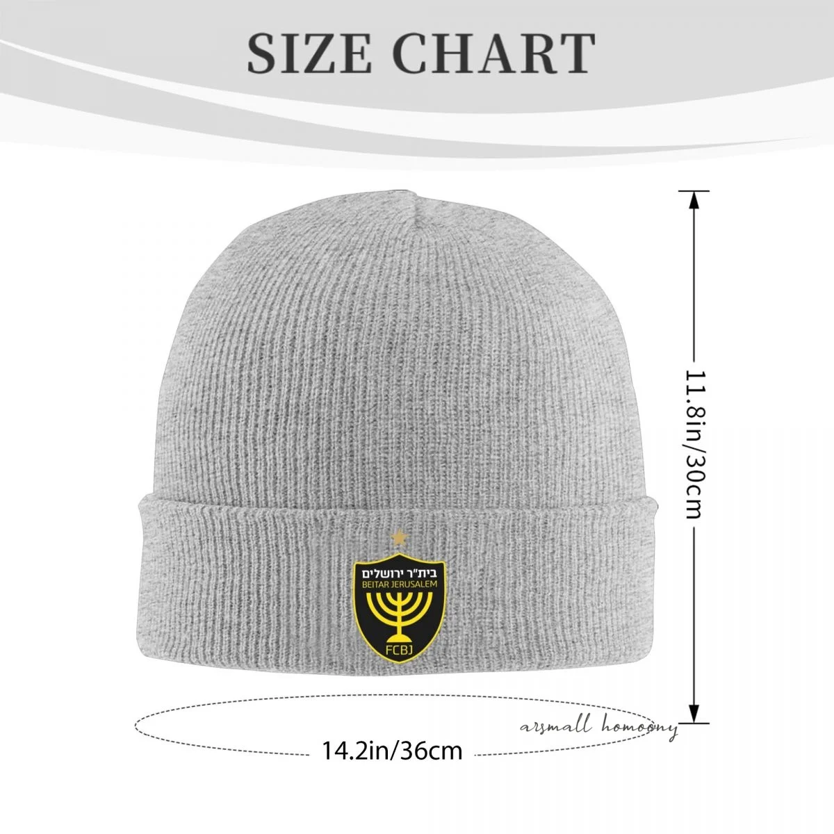 Beitar Jerusalem FC High Quality Knitted Hat for Women and Men Casual Beanie Hat Cap Winter Soft Warm Caps Unisex