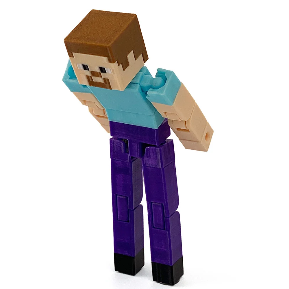 Figuras de acción de Minecraft Steve Anime, juguetes multiarticulados Shapeshift, modelo de maniquí, regalos de juego para padres e hijos, impreso en 3D