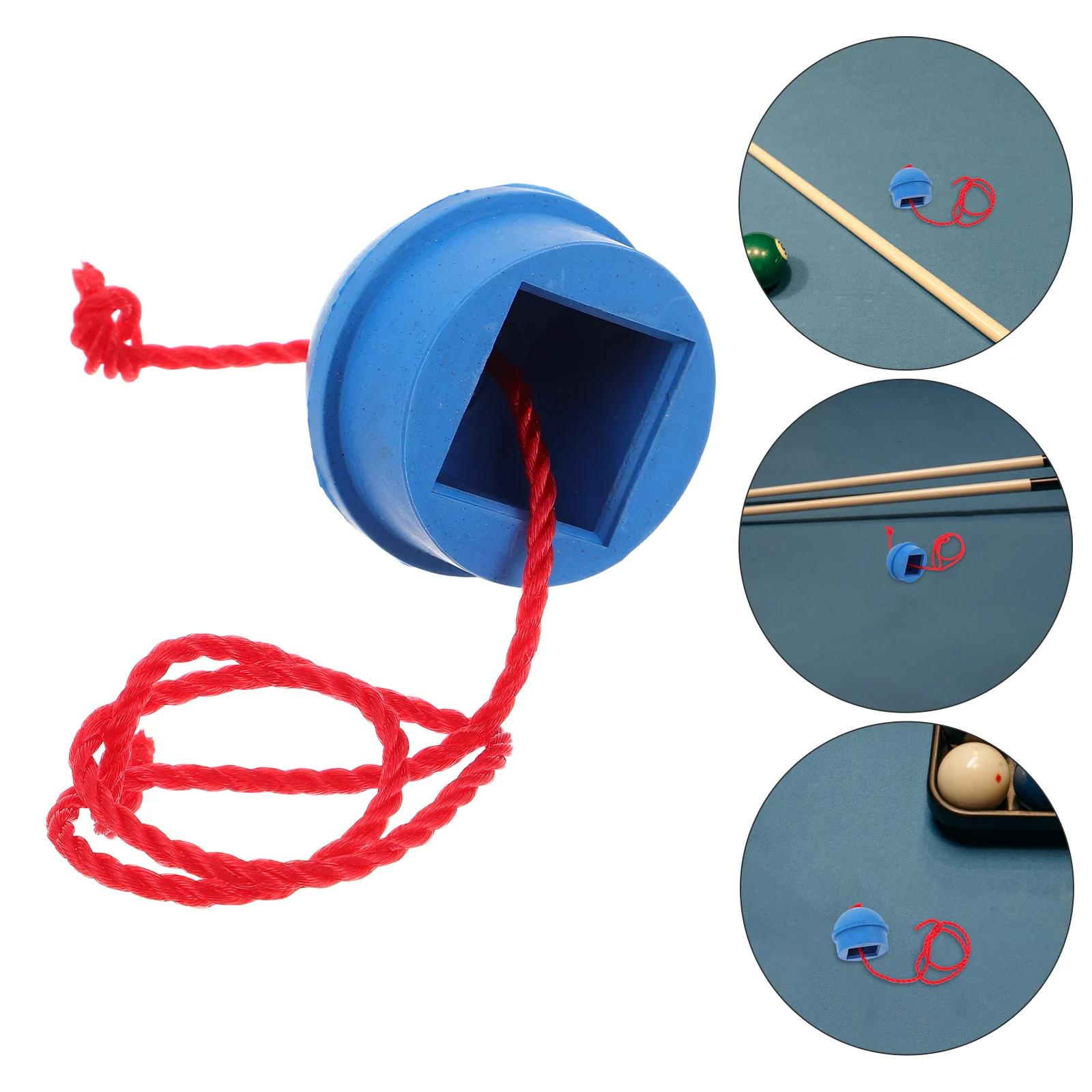 

Ballroom Billiards Chocolate Clip Chalk Powder Portable Blue Rubber Holder Pocket