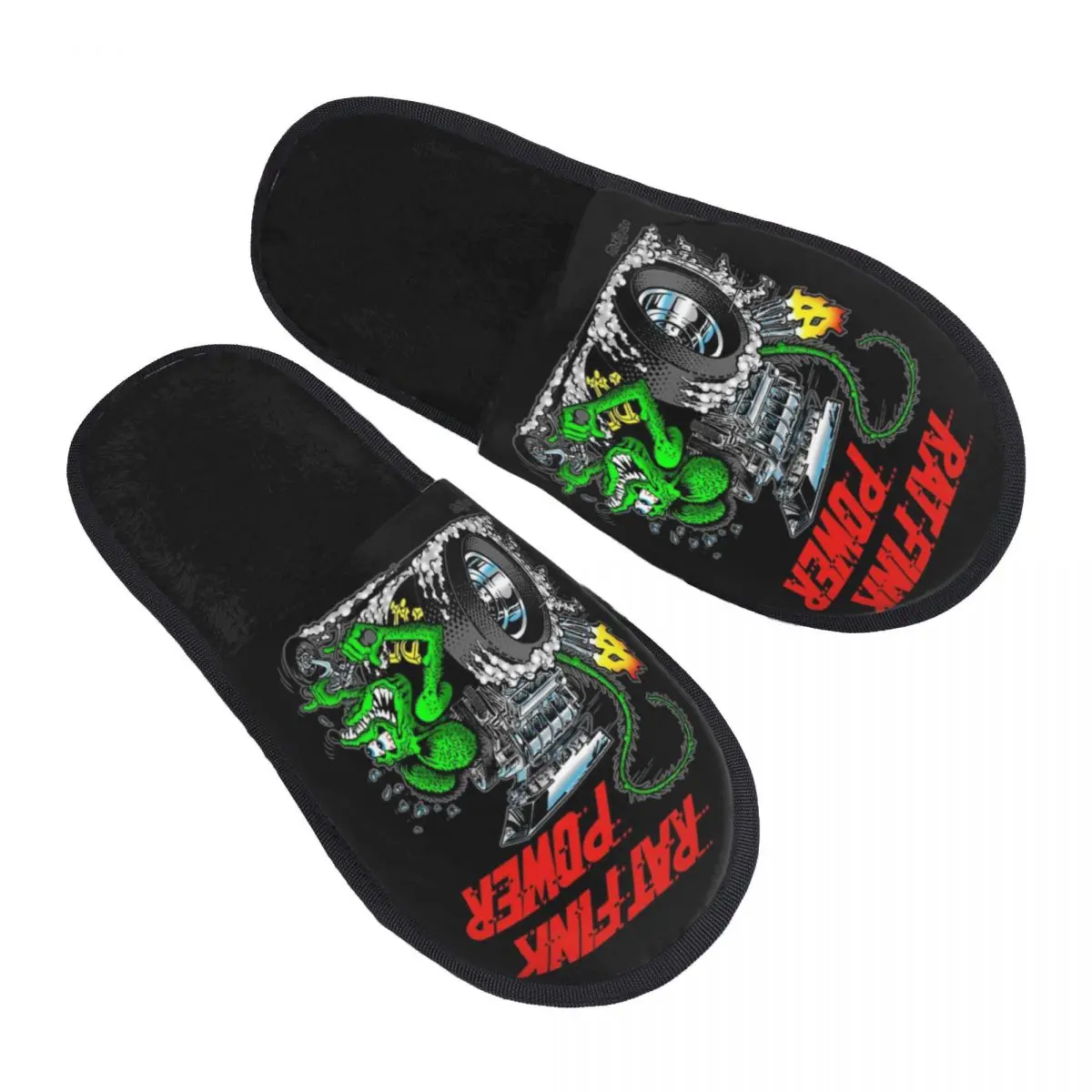 

Custom Rat Fink Animation Anime Cartoon Soft Memory Foam House Slippers Women Cozy Warm Anti-skid Sole Slipper
