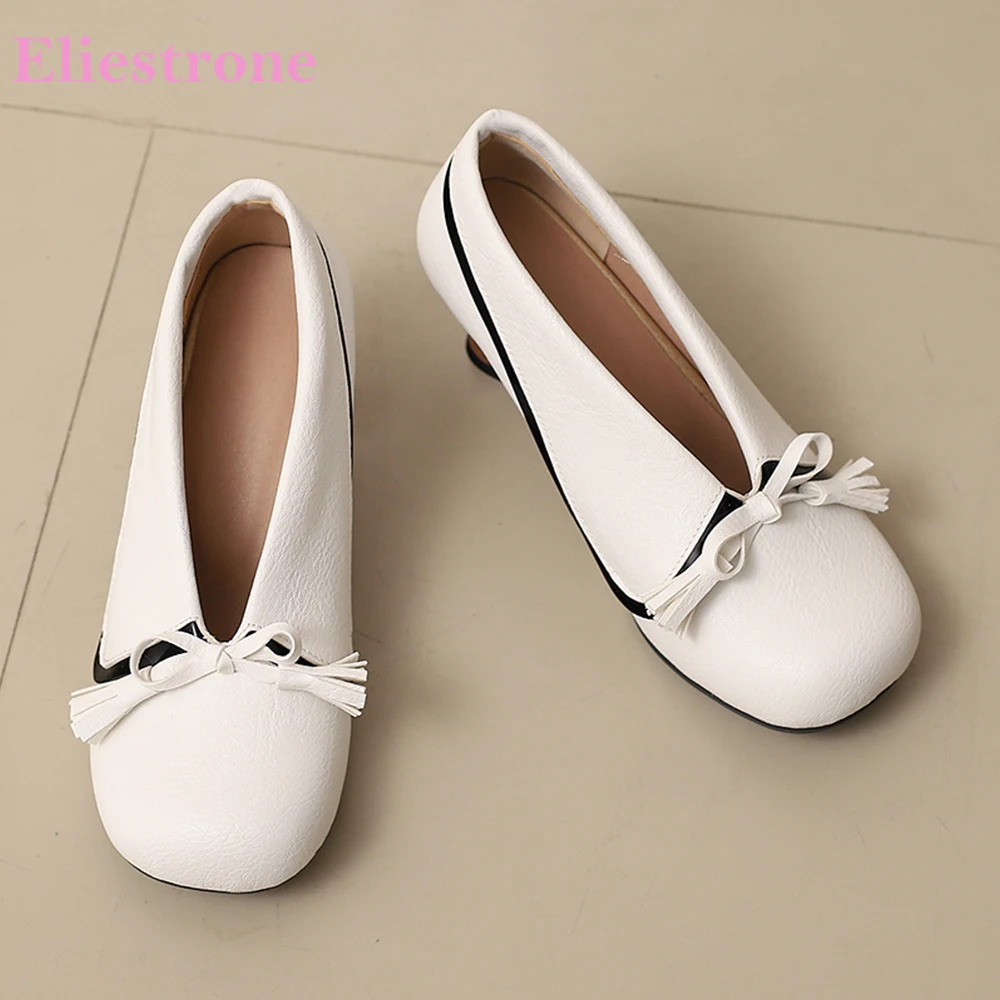 

2026 Sweet White Women Pumps Oversize 6cm Kitten Heel Lady Casual Shoes Plus Large Size 13 45 47 50 Non-Slip sole
