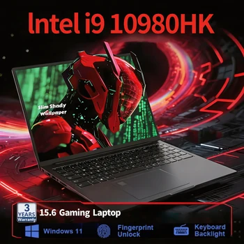 15.6' Intel Core I9 10980HK Windows 11 Pro Laptop Computer 32GB RAM 512GB 1TB 2TB SSD Portable Notebook PC Office Study Laptops 1