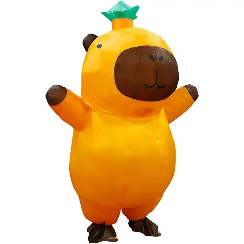 

New Cute Capybara Inflatable Costume for Christmas Halloween Decorations Funny Animal Props Clothing Carnival Party Gift Inflate