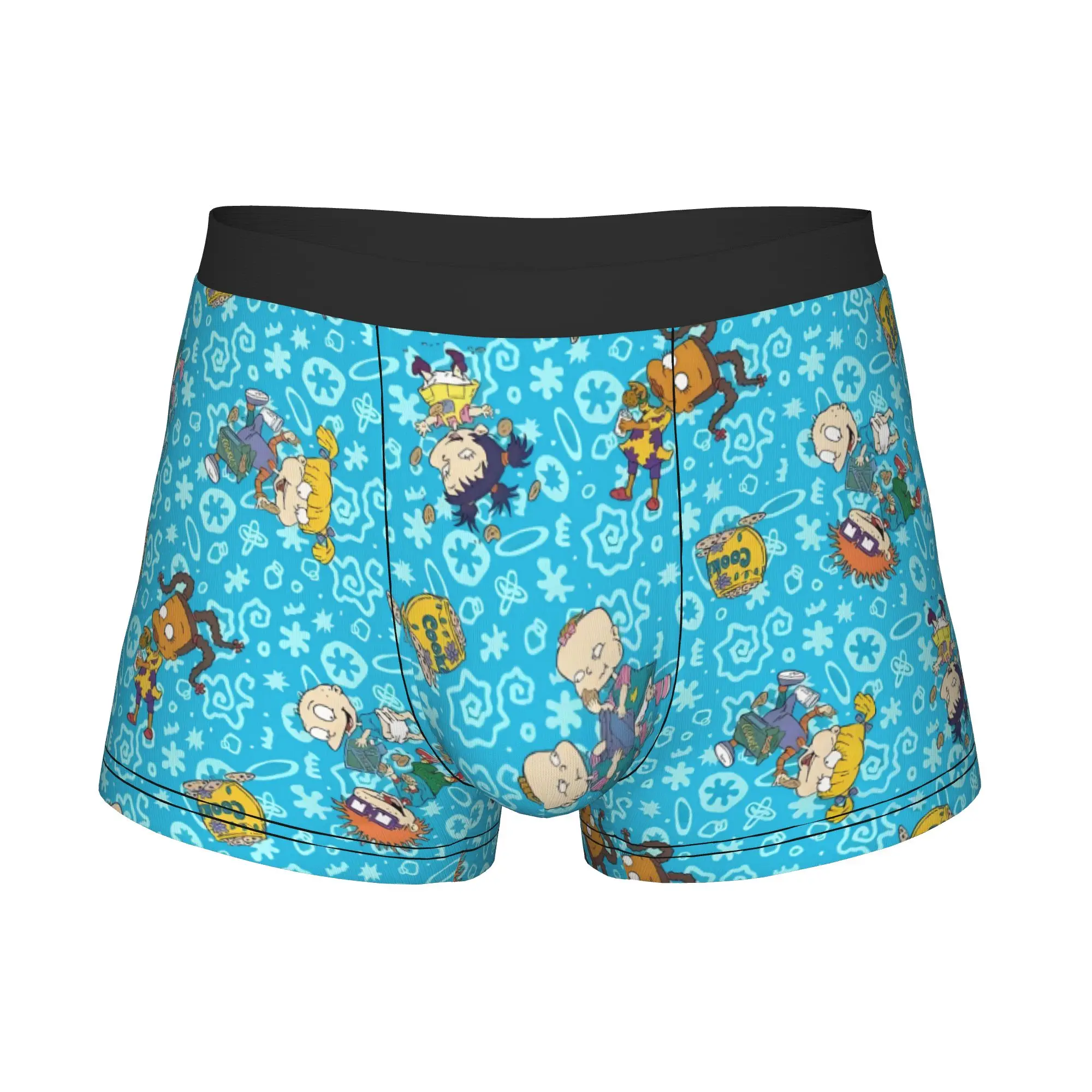 Cool Cartoon R-Rugrats Boxers Shorts Panties Men's Underpants Breathable Comic Briefs Underwear