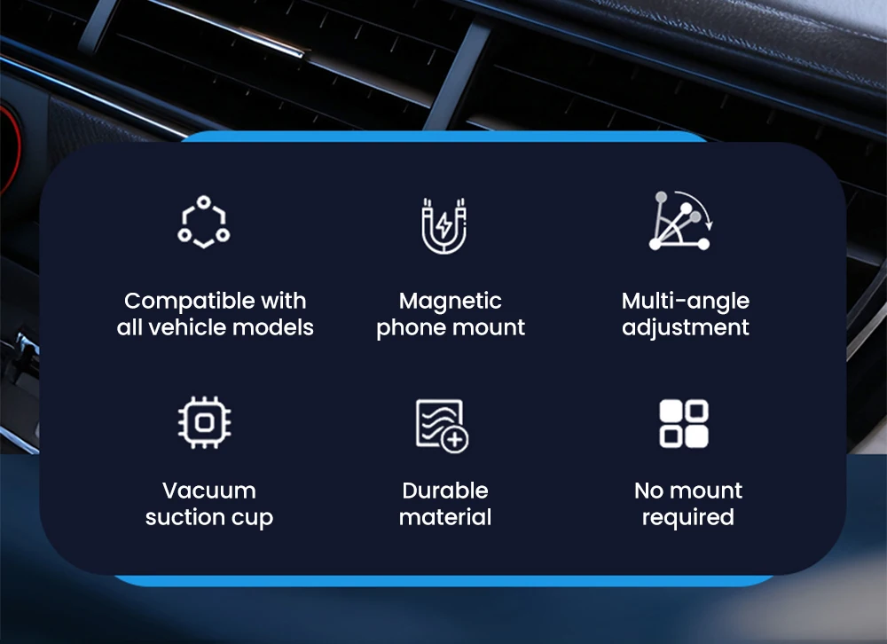Magnetische Auto-Handyhalterung Universelle Vakuum-Saugnapfhalterung Faltbar 360° ° Drehbare Halterung für Armaturenbrett-Navigationssysteme, Auto-Zubehör – Detail 2