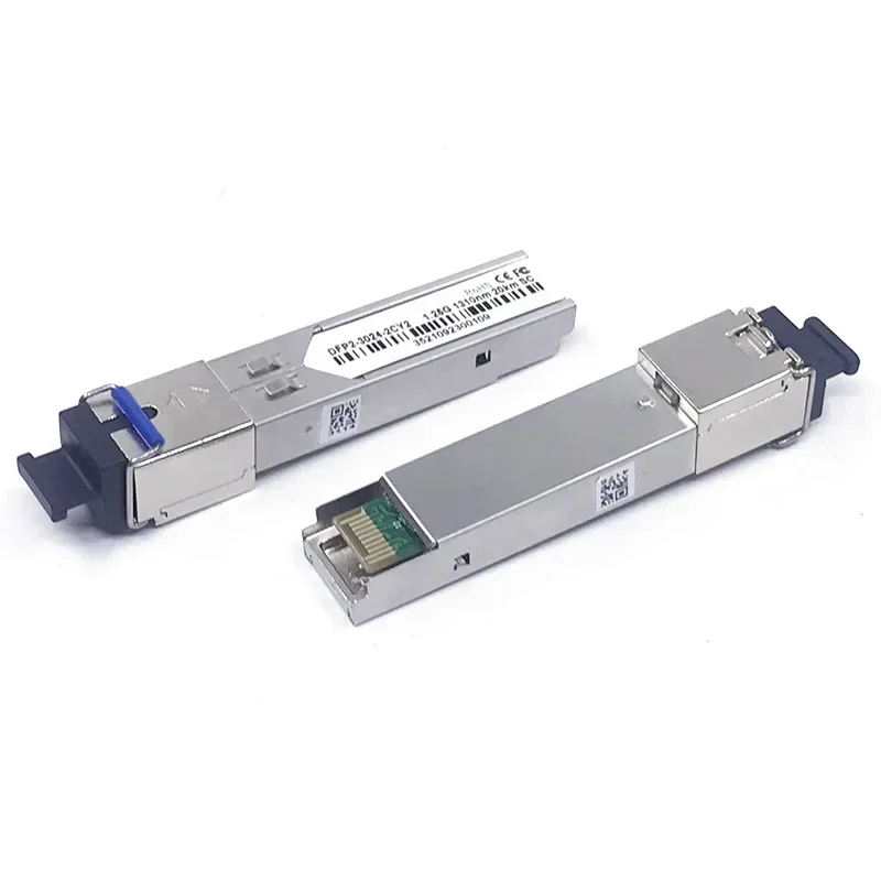 2PCS 1 pair  1.25G 20km SFP Optic Transceiver  1550/1310nm SC single fiber Module For OLT/ Switch
