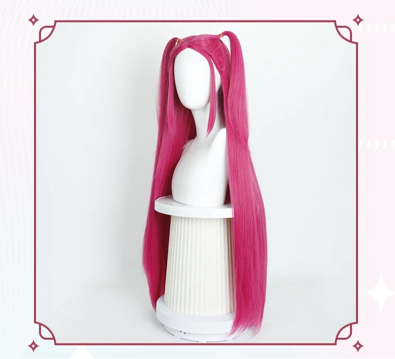 Film Kpop Cosplay Mira Demon Hunters Rosa Capelli lunghi Parrucche sintetiche resistenti al calore Accessori di carnevale Donne adulte