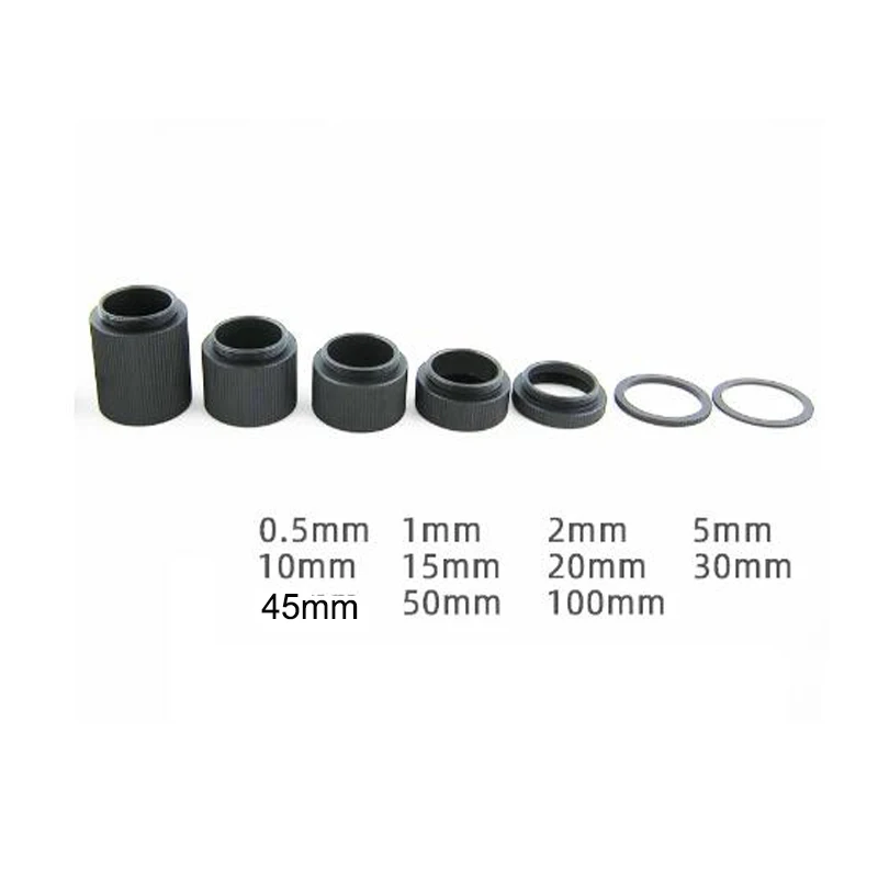 

C-CS Mount CCTV Lens Adapter Ring Extension Tube 45mm 50mm 30mm 20mm 10mm 5mm 1mm 0.5 to CS Suit for CCTV Security Camera Photo