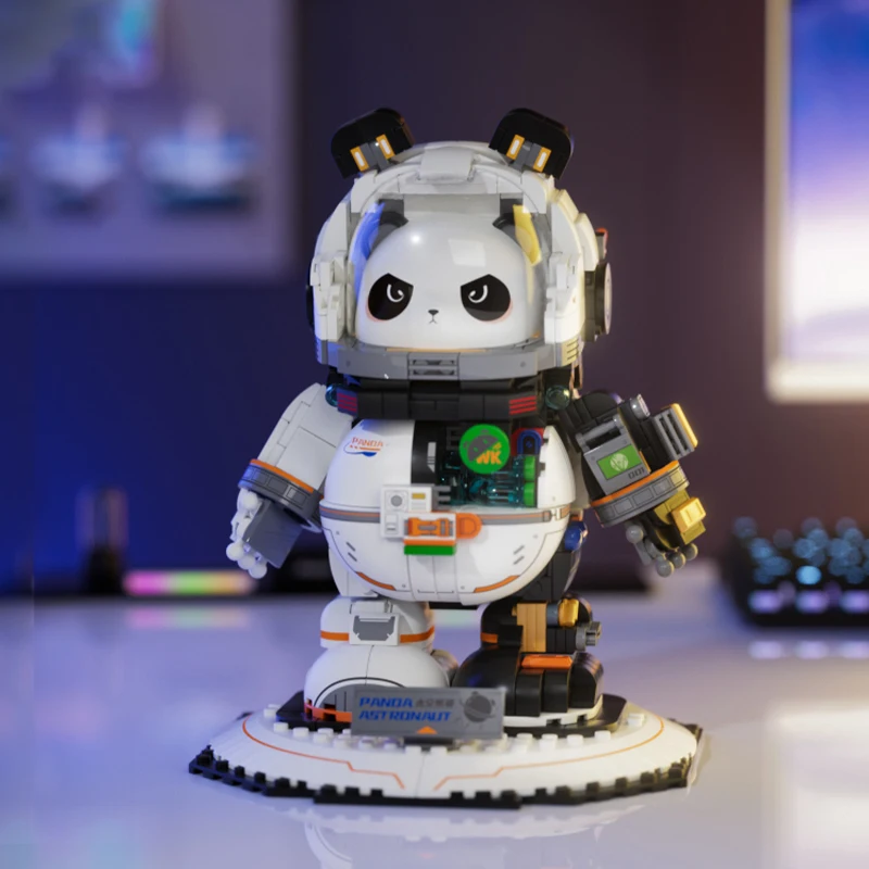 

Weekit Panda Astronaut Building Blocks Sets Cute Space Astronaut High-Tech Mecha Panda Brick Toy Adult Gift